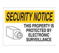 SECURITY NOTICE This Property Is Protected By Electronic Surveillance Sign Vintage Metal Tin Signs for Home Office Kitchen Bar Cafe Garden Farm Farmhouse Wall Decor 12x8 Inch