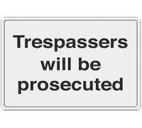 Security Notice Trespassers Will Be Prosecuted Warning Metal Sign Tin Signs Aluminum Sign For Outdoors Use Yard Farm Fence Home Wall Decor 12x16 Inch