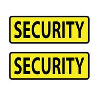 Security Officers Magnetic Signs For Vehicles Trucks, SUV and Cars, Rover, Patrol Security 18"×6" 2-Pack (BLACK & YELLOW)