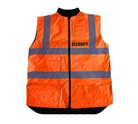 Security Orange Hi Vis Bodywarmer, Fleeced Lined Reversible, Conforms to EN20471 Class 2 & GO/RT 3279, High Visibility, By Brook Hi Vis, XLarge