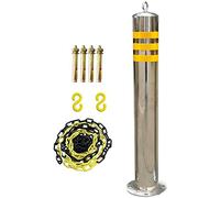 Security Parking Posts Reflective Bollards with Plastic Chain for Driveway Safety and Traffic Control