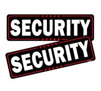 Security Patrol Magnet for Car, Large Security Car Magnetic Signs, Reflective Vehicle Door Magnet for Professional Security Guard 15.7 Inch x 5.3 Inch (Black-Security-2 Pack)