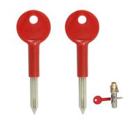 Security Rack Bolt Keys Universal Star Key 2 Pack - Brass & Zinc Alloy Anti-Snap Spare Key for Fire Door, Pipe Well Door & Window Locks, 80mm Emergency Key