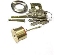 Security Replacement Rim Cylinder Lock Set Solid Garage Door Lock with 6 Keys Fixing Ring Door Lock Nightlatch