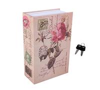 Security Safe Book,Diversion Storage Box,Real Book Safe Hidden Boxes,Portable Security Key Locker, Hidden Safes For Home (9.6"*6.3"*2.3")-Rose