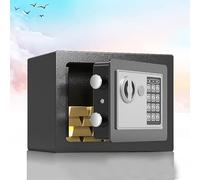 Security Safe Box, Carbon Alloy Steel Electronic Safe Box Fireproof Antitheft Portable Money Bank for Home Office Hotel Business Jewelry Cash (black)