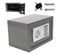 Security Safe Box Cash Box, 8.5L Small Cabinet Safe 20cm x 31cm x 20cm, Digital Keypad Safety PIN Code, with 2 Keys, Easy to Mount for Home, Business, Office (Grey)
