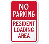 Security Safety No Parking - Resident Loading Area Metal Tin Sign Yard Office Outdoor & Indoor Signs 8"x12"