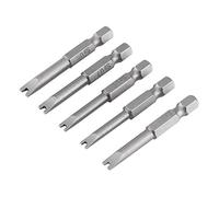 Security Screw Bit Set - 5 Pcs Alloy Steel Hex Shank U-Shaped Magnatic Screwdriver Bits - 1/4" (50mm) Length
