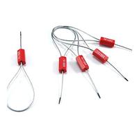 Security Seal Pull Tight Adjustable Length Numbered Tag Self-Locking Cable Seal Secure Anti-Tamper for Container Truck (100pieces X Red)