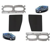 Security Shield Set For Ford Transit Custom MK1 2013-2023 Twin Doors Black