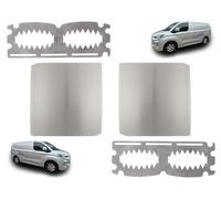 Security Shield Set For Ford Transit Custom MK2 2024-On Twin Doors Brushed | Free STEALTH Trap Anti Cut-Around Device, Twin Side Door Security Shields, Brushed Finish FOR7-NSL-OSL-EXT-001-BR