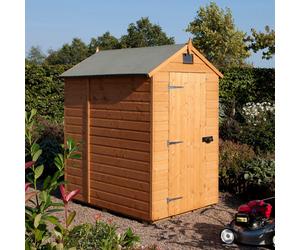 Security Shiplap Shed - 6 x 4ft - Dipped Honey Brown - Rowlinson