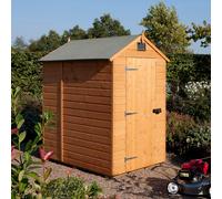 Security Shiplap Shed - 7 x 5ft - Dipped Honey Brown - Rowlinson