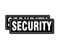 Security Signs Magnet, 2 Pack Black Security Officer Magnetic Signs For Vehicles, Trucks, SUVs and Cars, 14.2"×4.3"