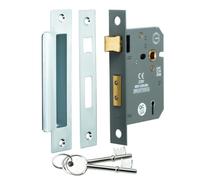 SECURITY SOLUTIONS 5 Lever Sashlock 76mm UKCA/CE Fir Polished Chrome | 76mm 5 Lever Sashlock | UKCA/CE Certified | Fir Security Lock | Enhanced Protection | Polished Chrome Finish