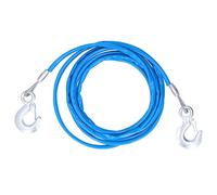 Security Steel Cable Heavy Duty Towing Rope 3 Tons Load Capacity Sturdy Metal Hook for Cars SUVs Mini Trucks 4m/13.12ft Length 8mm Diameter