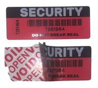 Security Stickers Tamper-EVIDENT Warranty Void RED and Black DO NOT Break Seal X 1000 Labels