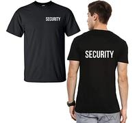 Security Summer T-Shirt, Workwear Uniform Police Staff Bouncer Doorman Bodyguard Security Guard Unisex Ladies Adults Top (Black, S)