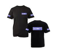 Security T-Shirt, Printed Security Bodyguard Police Uniform Bouncer Workwear Unisex Adults Top (Black, 2XL)