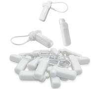 Security Tags with Lanyard, 100pcs Hard Tags Reusable Clothing Tag with String Compatible with 58khz EAS Checkpoint Security System (White)