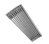 Security Torx Screwdriver Bits Set, 10-Piece 1/4" Hex Shank T7-T40 Star Bits, 150mm Long Alloy Steel Driver Bit Kit