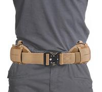 Security Utility Belt, Adjustable Waist Guards, 7.05 inches Heavy Duty Tacticals Work Holder with Removable Pouches, Compact MultiPouch Belt for Men and Women, Black Nylon