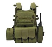 Security Vest,Multiple Pouches Adjustable Protective Gear,Airsoft Gear and Equipment | for Paintball Enforcement Training Outdoor Cosplay Costume Role Play Combat Battle Guard