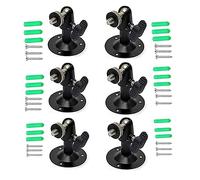 Security Wall Mount for Oculus Sensor Arlo, Arlo Pro,R Stick Up Cam Wired/Battery,GDQLCNXB Metal Security Camera Bracket Outdoor Indoor 360° Rotation 1/4" Screw Camera (6 Pack,Black)