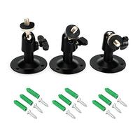 Security Wall Mount for Oculus Sensor Arlo, Arlo Pro,Ring Stick Up Cam Wired/Battery,SERMICLE Metal Security Camera Bracket Outdoor Indoor 360° Rotation 1/4" Screw Camera (3 Pack,Black)