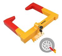 Security Wheel Chock Lock Clamp Heavy Duty Tire Boot For Cars, Trucks & Suvs With Adjustable Fit & Key Lock