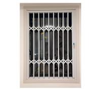 Security Window Barriers, Aluminum Folding Safety Barriers with Key Lock for Enhanced Security in Bedrooms, Basements, and Sheds