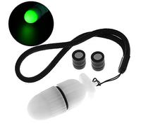 SecurityIng 1Pc Underwater Strobe Signal Light Scuba Night Dive Marker LED Flashy Safety Lamp Firefly Diving Beacon Beam 200M Underwater 200 Hour Duration with Battery -Green
