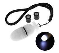 SecurityIng 1Pc Underwater Strobe Signal Light Scuba Night Dive Marker LED Flashy Safety Lamp Firefly Diving Beacon Beam 200M Underwater 200 Hour Duration with Battery -White