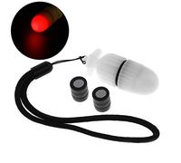 SecurityIng 1Pc Underwater Strobe Signal Light Scuba Night Dive Marker LED Flashy Safety Lamp Firefly Diving Beacon Beam 200M Underwater 200 Hour Duration with Battery - Red