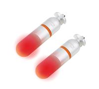 SecurityIng 2Pcs Scuba Dive Strobe Signal Light, Mini Tank Light Night Dive Marker Light, Underwater 150M LED Flashing Safety Light Firefly Beacon Diving Light with AAA Battery -Red