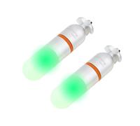 SecurityIng 2Pcs Scuba Dive Strobe Signal Light, Mini Tank Light Night Dive Marker Light, Underwater 150M LED Flashing Safety Light Firefly Beacon Diving Light with AAA Battery - Green