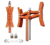 SECURITYMAN X Chocks Wheel Stabilizer for Travel Trailer & RV (Pair) - Heavy Duty Steel, Expands 3" - 10", Ratchet and Locks Included - Camper and RV Tire Stabilizer - Dual Axle Scissor Tire Chocks