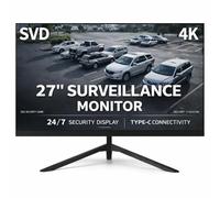 SECURITYVIDEODIRECT 27 Inch 4K Security Monitor for CCTV Cameras, UHD 3840×2160 IPS Screen, 3 HDMI + DisplayPort + USB-C Surveillance Monitor with Adaptive Sync for DVR NVR