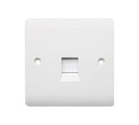 Securlec 1 Gang Telephone Socket(Uk Plug) White (One Size)