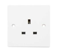 Securlec Unswitched Socket (Uk Plug) White-Beige (8.6Cm X 8.6Cm)