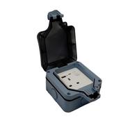 Securlec Weatherproof Outdoor Single Plug Socket 1 Gang Switched Socket Usb Port Ip66