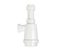 Securplumb Telescopic Waste Bottle Trap in White Securplumb White