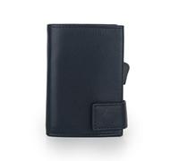 SecWal Card Holder with Coin Compartment Press Stud (Blue)