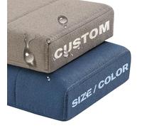 SECXEO Made to Measure Indoor Bench Cushions Waterproof Stain-Resistant Fabric, Custom Size Bay Window Seat Pad with Removable Cover, Ideal for Kitchen Chairs, Dining Benches and more