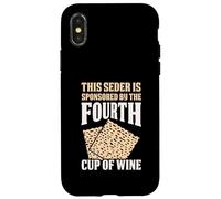 Seder Sponsored By The Fourth Cup Of Wine Humor Case for iPhone X/XS