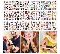 SEDEX Halloween Tattoos, 30 Sheets Temporary Tattoos for Kids Waterproof Pumpkin Bats Witch Monster Tattoo Stickers Fake Tattoo Halloween Party Supplies