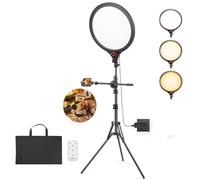 SEDGEWIN 14" Ring Light With Tripod Stand & Phone Holder, Full-Screen Large Ring Light LED Selfie Light Photography Lighting with Remote Control Overhead Phone Holder for Cooking Live Stream TikTok