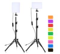SEDGEWIN LED Video Light Kit 2 Pack, USB Photography Lighting 6500K Dimmable Studio photo light Streaming Light with 9 Color Filters Tripod for Filming YouTube TikTok Video Recording Gaming Streaming