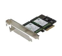 SEDNA - PCIe Dual mSATA SSD Raid Adapter with 2 SATA III Port and HyoperDuo Hard disk acceleration function ( SSD not included )